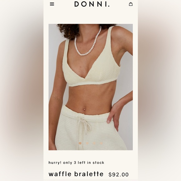 DONNI. Other - Brand new with tags Donni waffle bralette